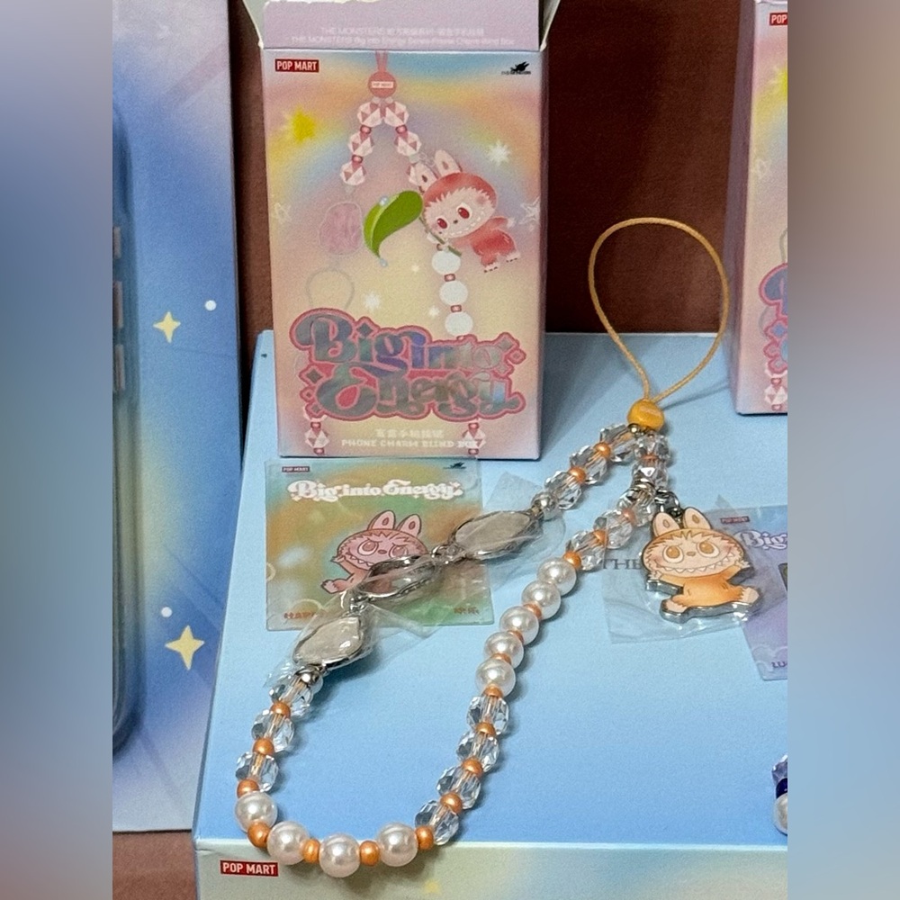 POP MART The Monsters Labubu Big Into Energy HAPPINESS phone charm